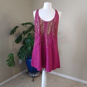 Free People Ella Embellished Mini Dress Size M